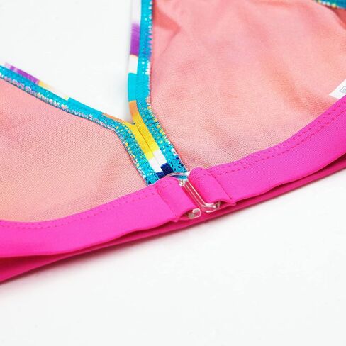 Girls Bikini Swimsuit Cute Gradient Strips Halter Two Piece Bathing Suits in Saudi Arabia