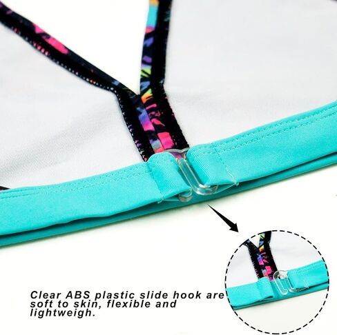 Girls Bikini Swimsuit Cute Gradient Strips Halter Two Piece Bathing Suits in Saudi Arabia