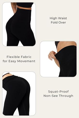 Flared Leggings for Women Premium Cotton, Bootcut Yoga Pants Women Flare Black Leggings Tummy Control Flare Leggings Wide Leg in Saudi Arabia