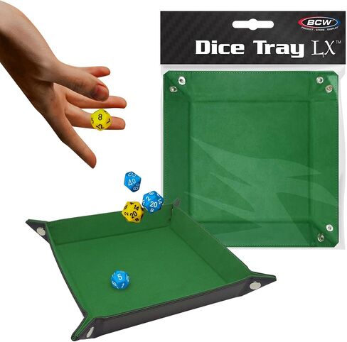 BCW Hexagon Dice Tray - Black | Premium Quality, 12" Diameter (Flat), 8" Diameter (Folded) | Black Leatherette Back, Suede Liner | Ideal for RPGs, Warhammer, Dice Masters, DND | Gaming Dice Tray… in Saudi Arabia