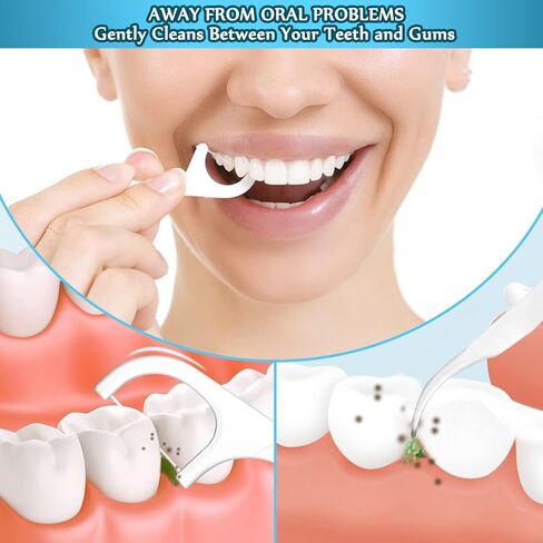 موزع خيط تنظيف الأسنان المحمول، 4 عبوات من موزع خيط تنظيف الأسنان، حقيبة محمولة لخيط تنظيف الأسنان، منظم خيط تنظيف الأسنان التلقائي للنساء والرجال لتنظيف الأسنان in Kuwait