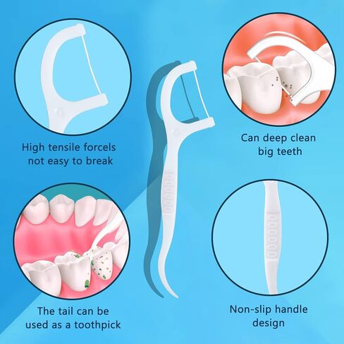 موزع خيط تنظيف الأسنان المحمول، 4 عبوات من موزع خيط تنظيف الأسنان، حقيبة محمولة لخيط تنظيف الأسنان، منظم خيط تنظيف الأسنان التلقائي للنساء والرجال لتنظيف الأسنان in Kuwait
