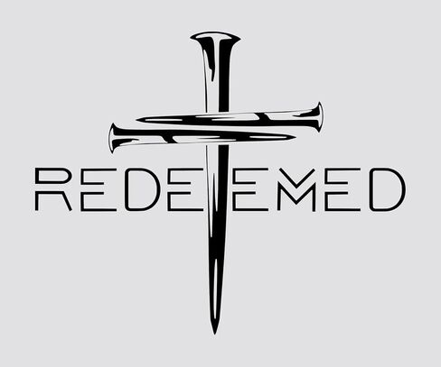 Redeemed Nail Cross NOK Decal Vinyl Sticker |Cars Trucks Vans Walls Laptop| Black |5.5 x 4.7 in|NOK1930 in Kuwait