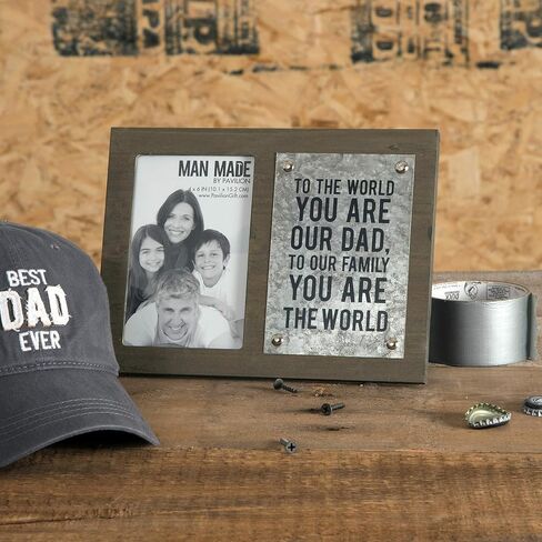 Pavilion - Best Dad Ever - 4" x 6" Horizontal Picture Frame Photo Holder Desktop Decoration Daddy Dada Stepdad Father-In Law Gift Present in Saudi Arabia