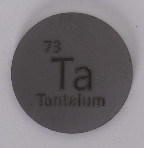 قرص معدني من التنتالوم (Ta) مقاس 24.26 مم للتجميع أو التجارب in Kuwait