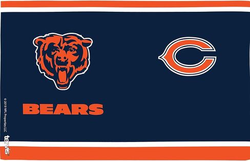 كوب Tervis ذو الجدران الثلاثية NFL Chicago Bears المعزول يحافظ على المشروبات باردة وساخنة، 30oz - الفولاذ المقاوم للصدأ، Touchdown in Kuwait