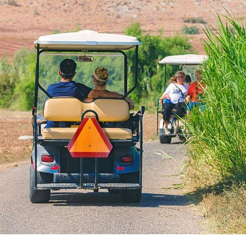 1 Pack Slow Moving Vehicle Sign 14"x16", 1mm Thick Aluminum Farm Triangle Safety Sign, Engineering Grade Reflective SMV Safety Sign for Golf Cart/Tractor/UTV, Up to 7 Years of Outdoor Use in Saudi Arabia