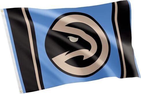 Desert Cactus Atlanta Hawks Flag NBA 100% Polyester Indoor Outdoor 3x5 feet National Basketball Association Team Flags (Flag City Edition 2023 B) in Saudi Arabia