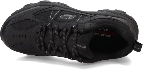 Skechers Men's, Stamina at - Upper Stitch Hiking Shoe - Wide Width Black/Black in Saudi Arabia