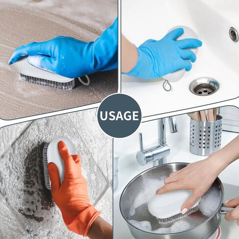 Sibba Laundry Brush, Soft Scrub Brush, Clothes Shoes Cleaning Brush, Easy to Grip Household Cleaning Brushes Tool for Bathtubs with Countertops in Saudi Arabia