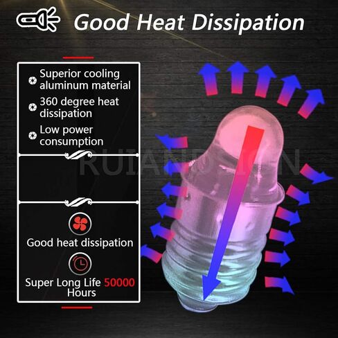 Ruiandsion 4pcs E10 LED Bulbs 3V 0.1W 3000K Warm White LED Bulbs for Torchlight Flashlight Torch Lights,Negative Earth in Saudi Arabia