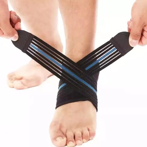 Set of 2 Ankle Support,Adjustable Ankle Brace Breathable Nylon Material Super Elastic and Comfortable,1 Size Fits all,Suitable for Sports (Red Set of 2) in Saudi Arabia