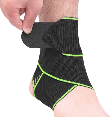 Set of 2 Ankle Support,Adjustable Ankle Brace Breathable Nylon Material Super Elastic and Comfortable,1 Size Fits all,Suitable for Sports (Red Set of 2) in Saudi Arabia