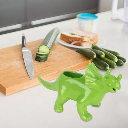 Vencer Gravy Boat Funny Novelty Stegosaurus Gravy Sauce Boat,For Broth,Milk,Salad Dressings,Creamer,Avocado Green,VHG-002G in Saudi Arabia