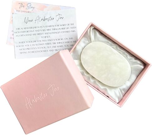 Alabaster Jar Gift Set - Christian Gifts for Women Faith, Prayer Box, Inspirational Gifts for Women, Alabaster Box, Faith Gifts for Women, Spiritual Gifts for Christian Women in Saudi Arabia