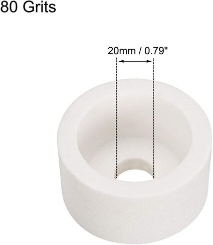 uxcell 3-Inch Grinding Wheel 80 Grits White Aluminum Oxide Cup Abrasive Wheels Pack of 2 in Saudi Arabia