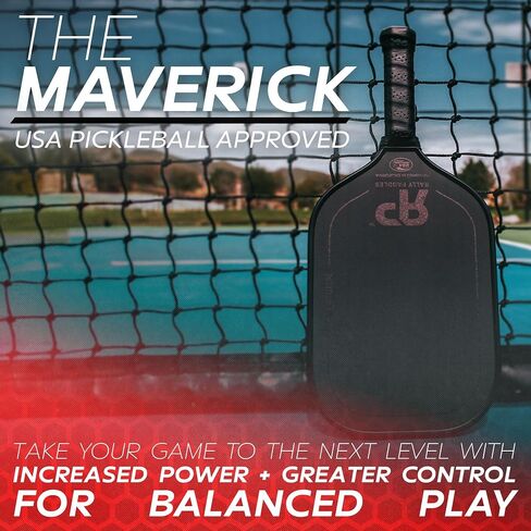 Carbon Fiber Pickleball Paddle with Performance Honeycomb Core for Power & Control | Thermoformed with Foam Injected Edges for Larger Sweet Spot | USAP Approved | includes Paddle Cover in Saudi Arabia