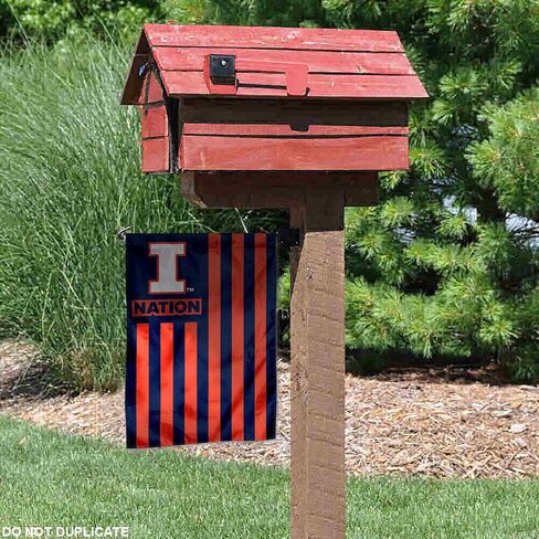 Illinois Fighting Illini Garden Flag with USA Stars and Stripes Nation in Saudi Arabia