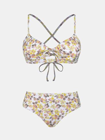 CUPSHE Women Bikini Set Lace Up Cutout Front High Waisted Bottom Adjustable Straps in Saudi Arabia