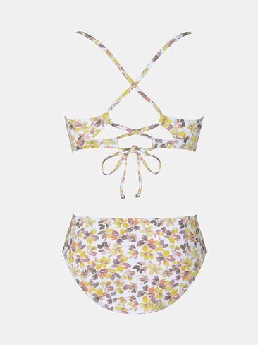 CUPSHE Women Bikini Set Lace Up Cutout Front High Waisted Bottom Adjustable Straps in Saudi Arabia