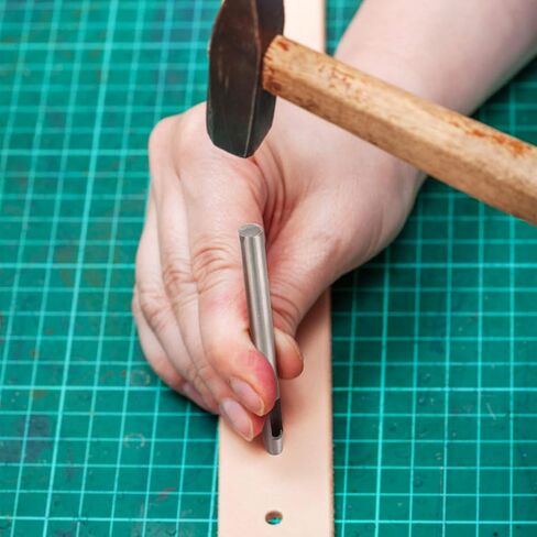 Leather Hole Punch, 15Pcs Hollow Hole Punch Steel Belt Leather Punch Round Hollow Punch Leather Craft Punch Working Tool for Watch Strap Canvas Belt Paper Plastics, 0.5mm-6mm in Saudi Arabia