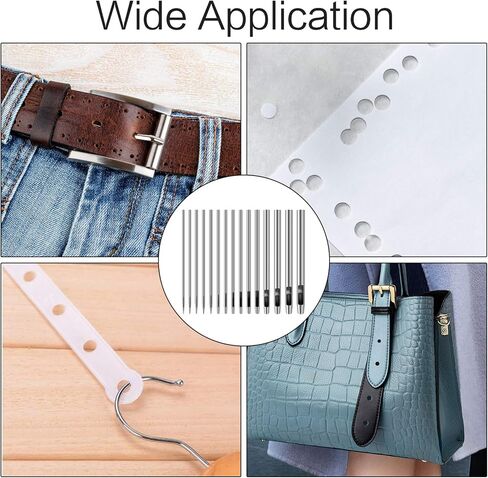 Leather Hole Punch, 15Pcs Hollow Hole Punch Steel Belt Leather Punch Round Hollow Punch Leather Craft Punch Working Tool for Watch Strap Canvas Belt Paper Plastics, 0.5mm-6mm in Saudi Arabia