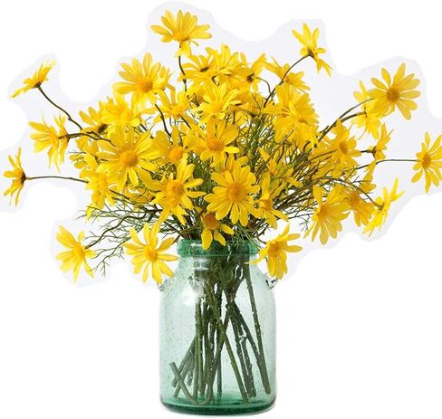 10pcs Artificial Daisy Flowers Flower Arrangements for Home Hotel Office Wedding Party Garden Craft Art Decor Each Approx 21" High No Vase White in Saudi Arabia