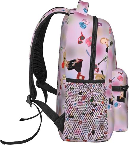 17 inches 3D Printing Casual Backpack Cute Purple Daypack Large Capacity Personalized Leisure Backpack Thickening in Saudi Arabia