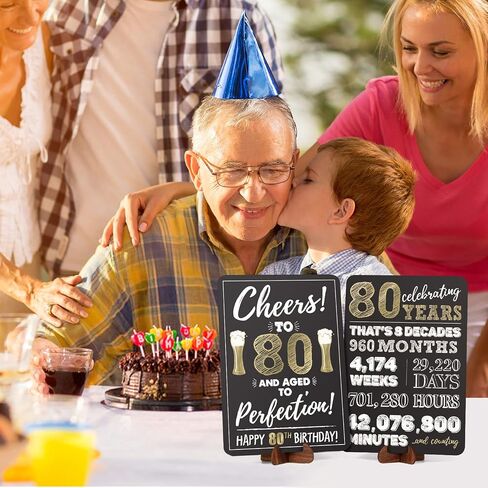 Retirement Decorations Sign for Women Men, Acrylic Retirement Poster Gifts with Stand, Table Happy Retirement Party Decorations Supplies, Black Gold, 2-Pack in Saudi Arabia