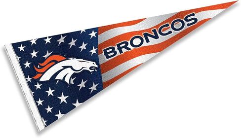 Denver Broncos Nation USA Americana Stars and Stripes Pennant Banner Flag in Saudi Arabia