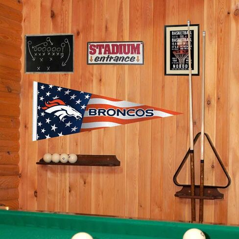 Denver Broncos Nation USA Americana Stars and Stripes Pennant Banner Flag in Saudi Arabia