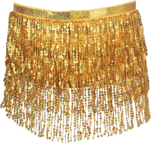 Women Dance Skirts Sequins Sarong Tie Wrap Sparkly Skirt Rave Outfits Extra Waist Width Full Cover Hip in Saudi Arabia