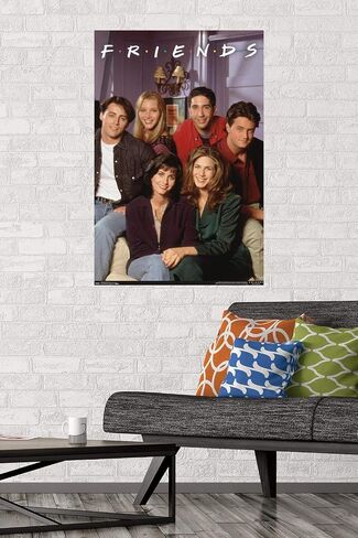 Trends International Friends - Apartment Wall Poster, 14.725" x 22.375", Barnwood Framed Version in Saudi Arabia