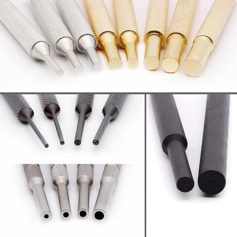 Roll Pin Punch Set,15pcs Roll Pin Punch Set and Hammer with Brass, Steel, Plastic Punches and brass/Polymer heads hammers In Storage Case for Gunsmithing in Saudi Arabia