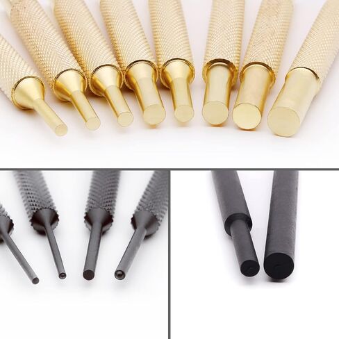Roll Pin Punch Set,15pcs Roll Pin Punch Set and Hammer with Brass, Steel, Plastic Punches and brass/Polymer heads hammers In Storage Case for Gunsmithing in Saudi Arabia