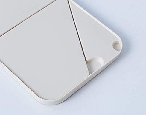 WOIWO HD Makeup Mirror Desktop Simple Dressing Mirror Square Princess Mirror Simple Folding Makeup Mirror 1PCS (Cream White) in Saudi Arabia