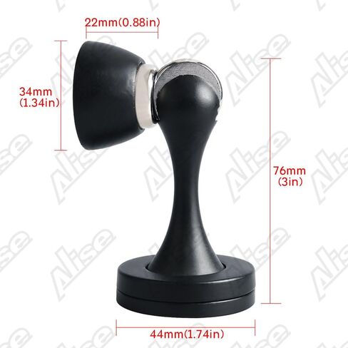 Alise Magnetic Door Stop Door stopper Holder Catch Heavy Duty Screw Floor/Wall Mount,MX3100-B Black in Saudi Arabia