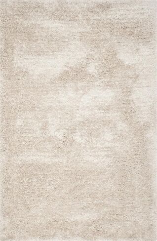 SAFAVIEH South Beach Shag Collection Area Rug - 8' x 10', Champagne, Handmade, 1.8-inch Thick Ideal for High Traffic Areas in Living Room, Bedroom (SBS562C) in Saudi Arabia