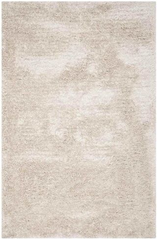 سجادة منطقة SAFAVIEH South Beach Shag Collection - 8 × 10 بوصة، بلون الشمبانيا، مصنوعة يدويًا، بسُمك 1.8 بوصة مثالية للمناطق ذات حركة المرور العالية في غرفة المعيشة وغرفة النوم (SBS562C) in Saudi Arabia