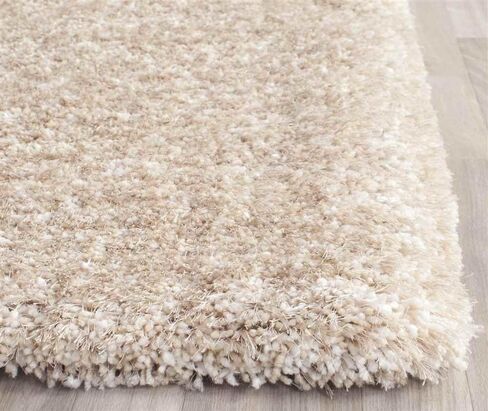 سجادة منطقة SAFAVIEH South Beach Shag Collection - 8 × 10 بوصة، بلون الشمبانيا، مصنوعة يدويًا، بسُمك 1.8 بوصة مثالية للمناطق ذات حركة المرور العالية في غرفة المعيشة وغرفة النوم (SBS562C) in Saudi Arabia