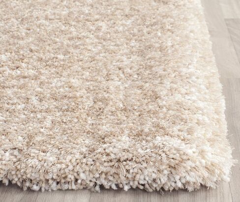 سجادة منطقة SAFAVIEH South Beach Shag Collection - 8 × 10 بوصة، بلون الشمبانيا، مصنوعة يدويًا، بسُمك 1.8 بوصة مثالية للمناطق ذات حركة المرور العالية في غرفة المعيشة وغرفة النوم (SBS562C) in Saudi Arabia