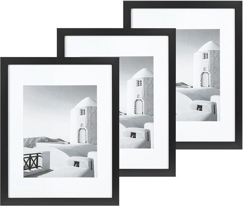مجموعة من 3 إطارات صور مقاس 11 × 14 مع زجاج عالي الدقة غير لامع قابل للإزالة مقاس 8 × 10، لمجموعات الصور العائلية - ديكور حائط أنيق بكميات كبيرة، مثالي للحفاظ على اللحظات الثمينة في المنزل in Kuwait