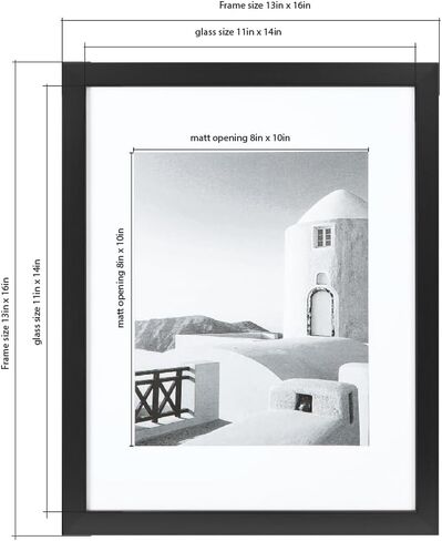 مجموعة من 3 إطارات صور مقاس 11 × 14 مع زجاج عالي الدقة غير لامع قابل للإزالة مقاس 8 × 10، لمجموعات الصور العائلية - ديكور حائط أنيق بكميات كبيرة، مثالي للحفاظ على اللحظات الثمينة في المنزل in Kuwait