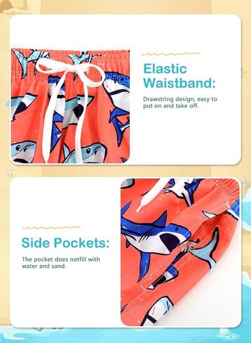 XiaoMoSha Boys Swim Trunks with Compression Liner Teen Kids Swim Shorts Quick Dry Toddler Beach Swimsuit 4-16 Years in Saudi Arabia