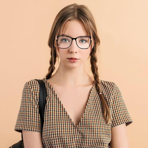 Zeelool Fashion Cat Eye Glasses Frame for Women with Non-prescription HD Clear Lens JGX278890 in Saudi Arabia