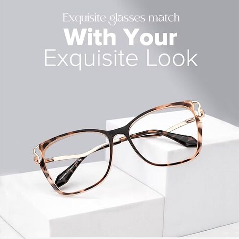 Zeelool Fashion Cat Eye Glasses Frame for Women with Non-prescription HD Clear Lens JGX278890 in Saudi Arabia