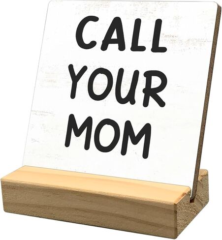 HONLUNG Coworker Wooden Plaque Sign Office Desk Decor, Work Mom Definition Wood Sign Desk Decor with Wooden Stand, Birthday Thanksgiving Christmas Gifts for Friends Coworker Colleague in Saudi Arabia