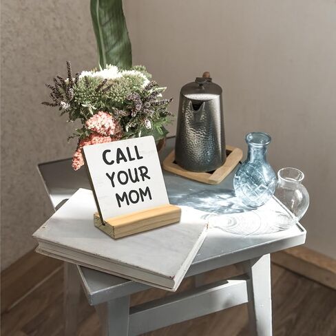 HONLUNG Coworker Wooden Plaque Sign Office Desk Decor, Work Mom Definition Wood Sign Desk Decor with Wooden Stand, Birthday Thanksgiving Christmas Gifts for Friends Coworker Colleague in Saudi Arabia