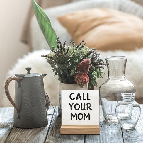 HONLUNG Coworker Wooden Plaque Sign Office Desk Decor, Work Mom Definition Wood Sign Desk Decor with Wooden Stand, Birthday Thanksgiving Christmas Gifts for Friends Coworker Colleague in Saudi Arabia