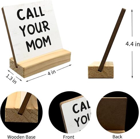 HONLUNG Coworker Wooden Plaque Sign Office Desk Decor, Work Mom Definition Wood Sign Desk Decor with Wooden Stand, Birthday Thanksgiving Christmas Gifts for Friends Coworker Colleague in Saudi Arabia